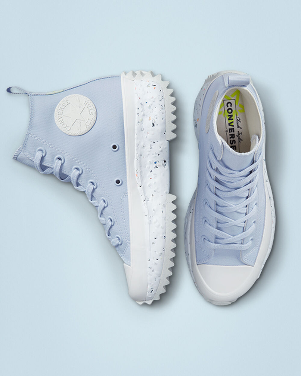 Zapatillas Converse Run Star Hike Hombre Azules Claro Blancas | Chile-16748